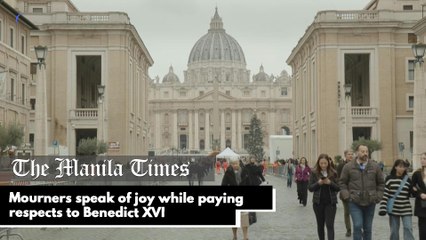 Mourners speak of joy while paying respects to Benedict XVI