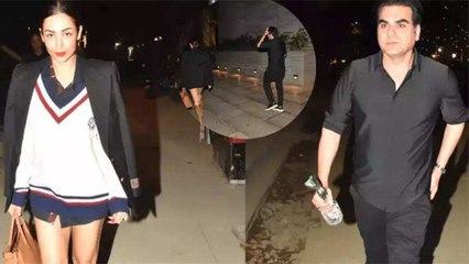 Malaika Arora Ex Husband Arbaaz Late Night Outing Video Viral,Black Coat में पहन..। Boldsky
