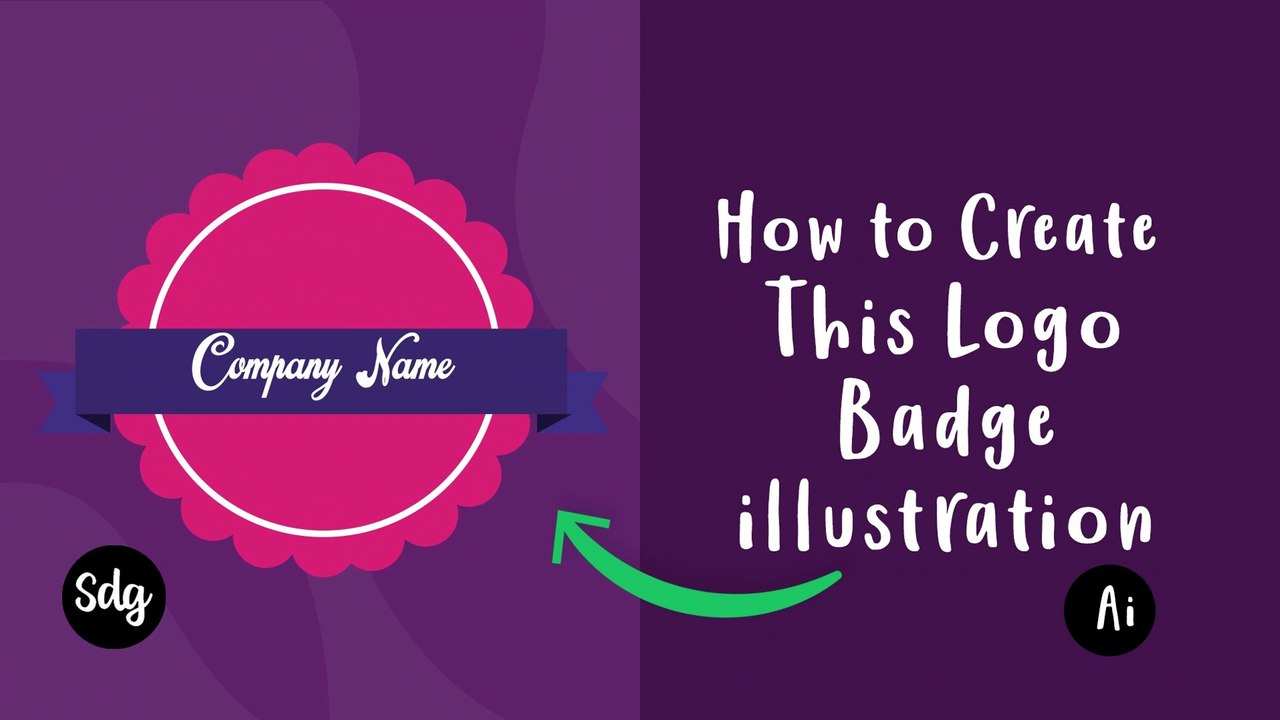 How to design a logo badge illustrator tutorial