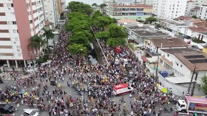 AA, Brezilyalı efsane futbolcu Pele'nin son yolculuğunu havadan görüntüledi