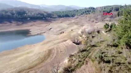 Gökçe Barajı'nda su seviyesi azaldı