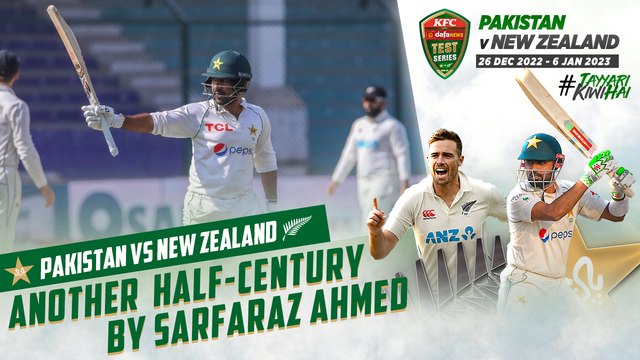 Yet Another half-century for Sarfaraz Ahmed | Pakistan vs New Zealand | 2nd Test Day 3 | PCB | MZ2L