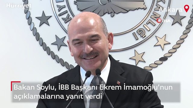 Bakan Soylu, İBB Başkanı Ekrem İmamoğlu’nun açıklamalarına yanıt verdi