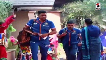 ભારત-શ્રીલંકાના ખેલાડીઓનું રાજકોટમાં આગમન
