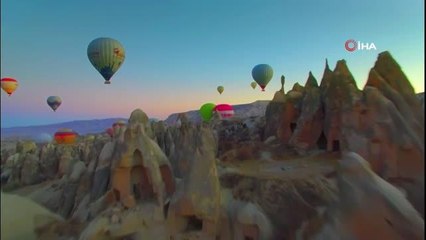 Kapadokya'yı 660 bin kişi kuş bakışı izledi