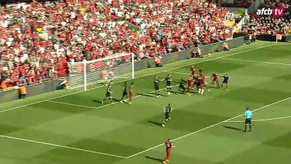match between Liverpool 9-0 AFC Bournemouth Premier League