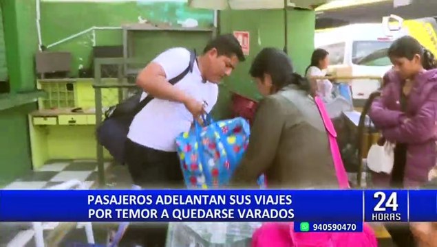 Empresas de transporte interprovincial en alerta ante anuncio de manifestaciones de mañana