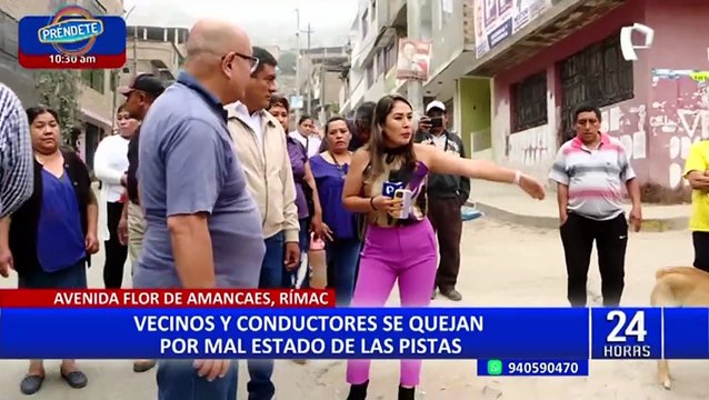 Rímac: pistas con huecos en avenida Flor de Amancaes son un peligro latente para conductores