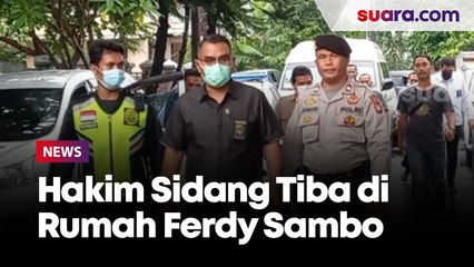 Hakim Sidang Kasus Pembunuhan Yosua Tiba di Rumah Ferdy Sambo, Dikawal Pamdal dan Polisi