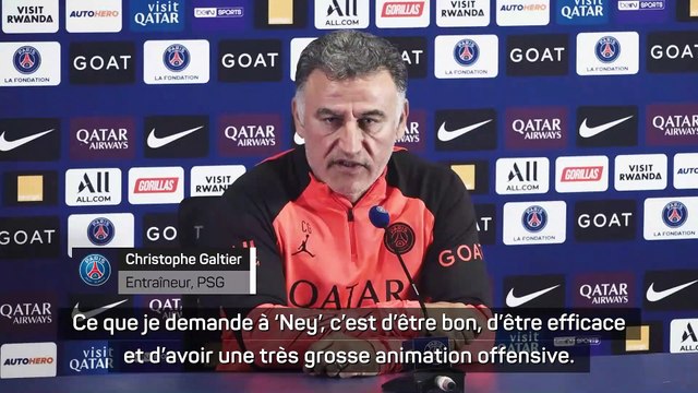 Galtier : Neymar fait la jonction entre le secteur offensif et la défense