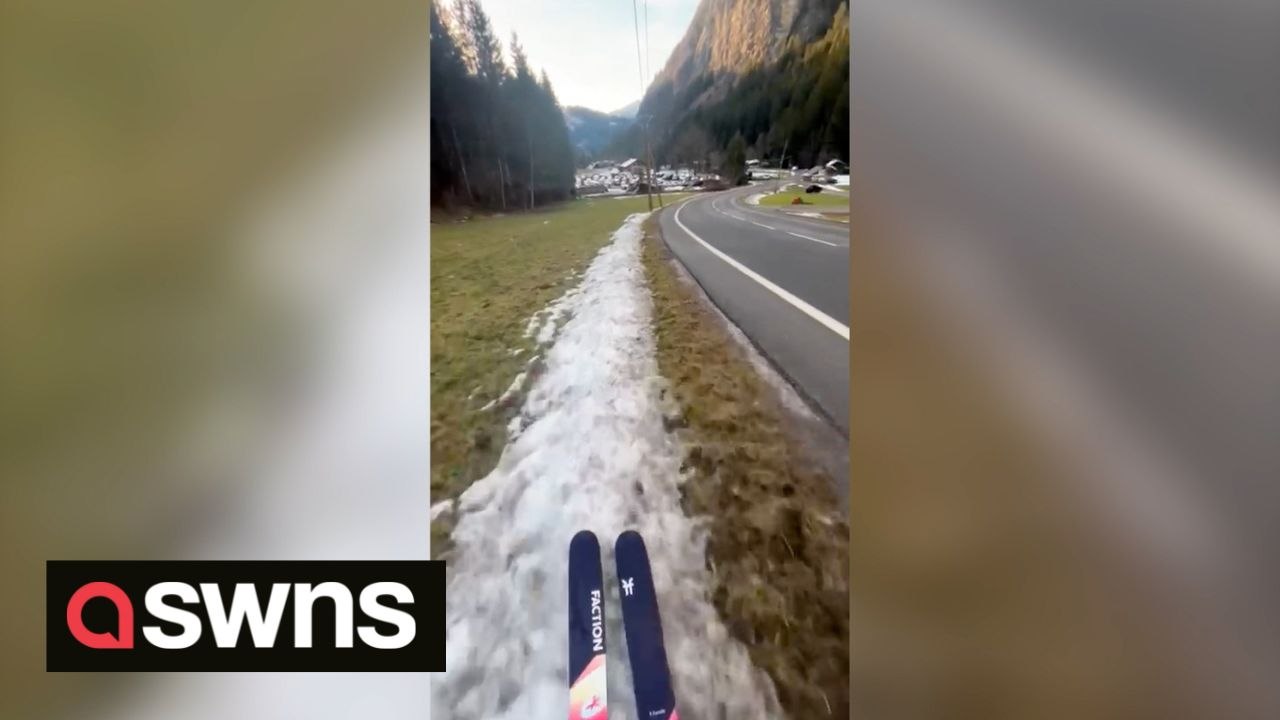 Shocking footage shows French Alps slopes with...