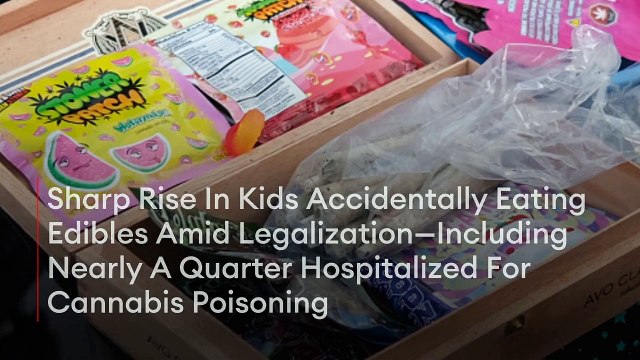 Le nombre de jeunes enfants ayant accidentellement ingéré des produits comestibles au cannabis a considérablement augmenté ces dernières années aux Etats-Unis - VIDEO