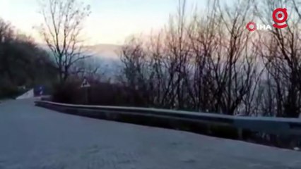 Uçurumun kenarındaki demir bariyerleri çaldılar