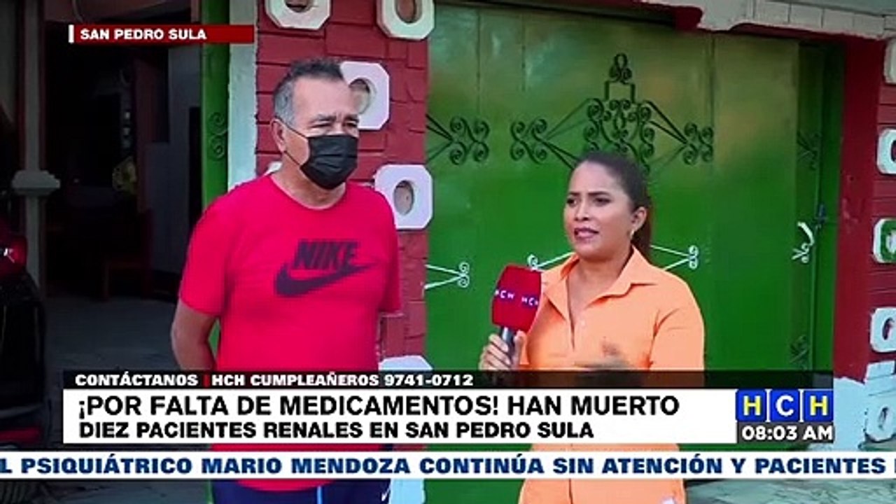 ¡Triste! 10 pacientes renales han muerto por falta de medicamentos, según asociación en SPS
