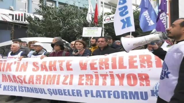 Kesk İstanbul Şubeler Platformu, Tüik'in Enflasyon Verilerini Protesto Etti: Halk, Tüik Rakamlarının Yalan, Yoksulluğun Gerçek Olduğunu Acı...