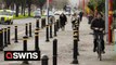 Residents baffled by bizarre stretch of 60 bollards erected outside a primary school in Birmingham