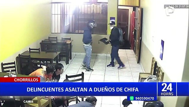 Chorrillos: buscan a delincuentes que asaltaron a dueños de chifa recién inaugurado