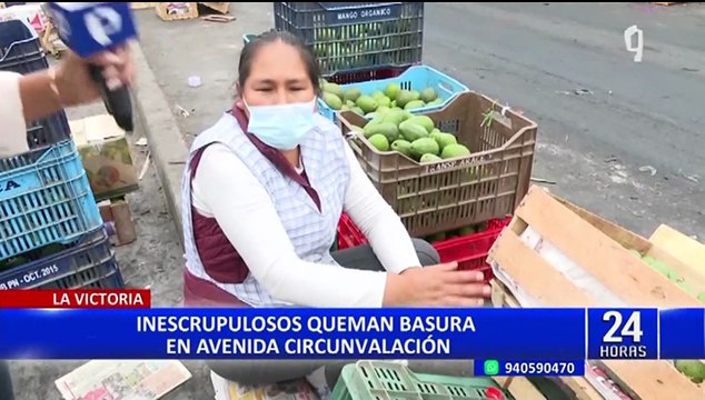La Victoria: vecinos queman basura ante la falta de recojo de residuos