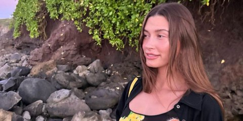 Hailey Bieber Welcomed 2023 in a Micro-Minidress With a Mock Thong
