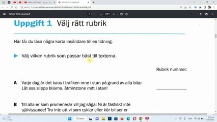 Nationella prov Läsförståelse Sfi Kurs D 2013 - حل امتحان القراءة سويدي