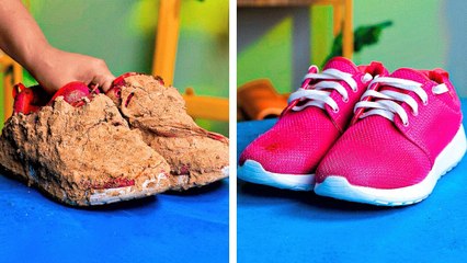 Satisfying Shoe Cleaning || Awesome Shoe Hacks By Wood Mood