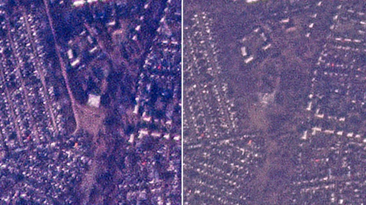 Dramatic aftermath of Ukrainian strike on Russian-occupied town revealed by satellite photos
