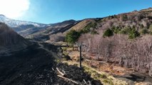 Clima, sull'Etna piste da sci senza neve: nelle immagini dal drone sembra primavera