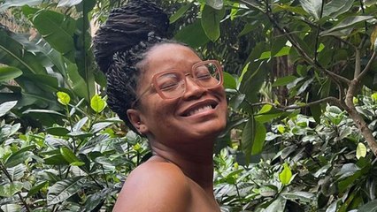 Keke Palmer's Latest Maternity Look Included a Strapless Tiger Print Swimsuit