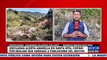 ¡En Alerta Amarilla Santa Rita de Copán! Enorme deslave forma dique en la quebrada Cachapa