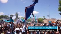 Luis Suarez receives raucous reception from Gremio fans