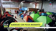 Albergues para migrantes en Tijuana lucen vacíos