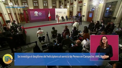 Se investiga el desplome del helicóptero al servicio de Pemex en Campeche: AMLO