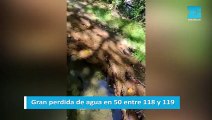 Gran perdida de agua en 50 entre 118 y 119