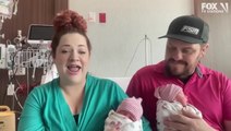 Parents share story as twin sisters born in different years despite delivery minutes apart