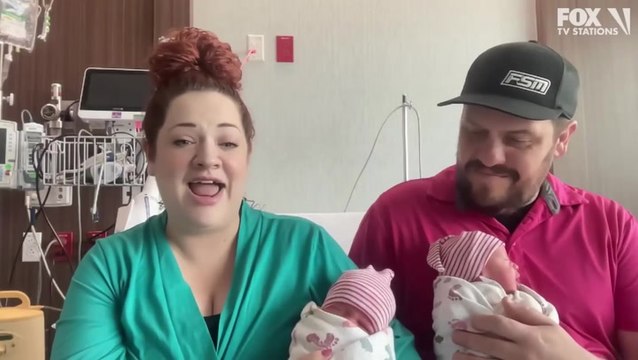 Parents share story as twin sisters born in different years despite delivery minutes apart