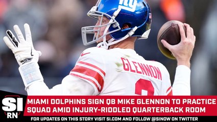 Dolphins Sign QB Mike Glennon To Practice Squad