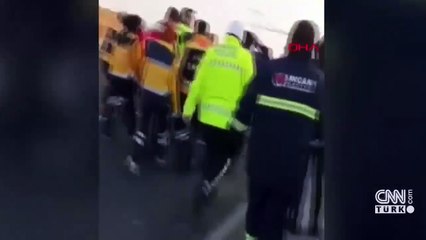 Servis araçlarının "ani fren" kazası