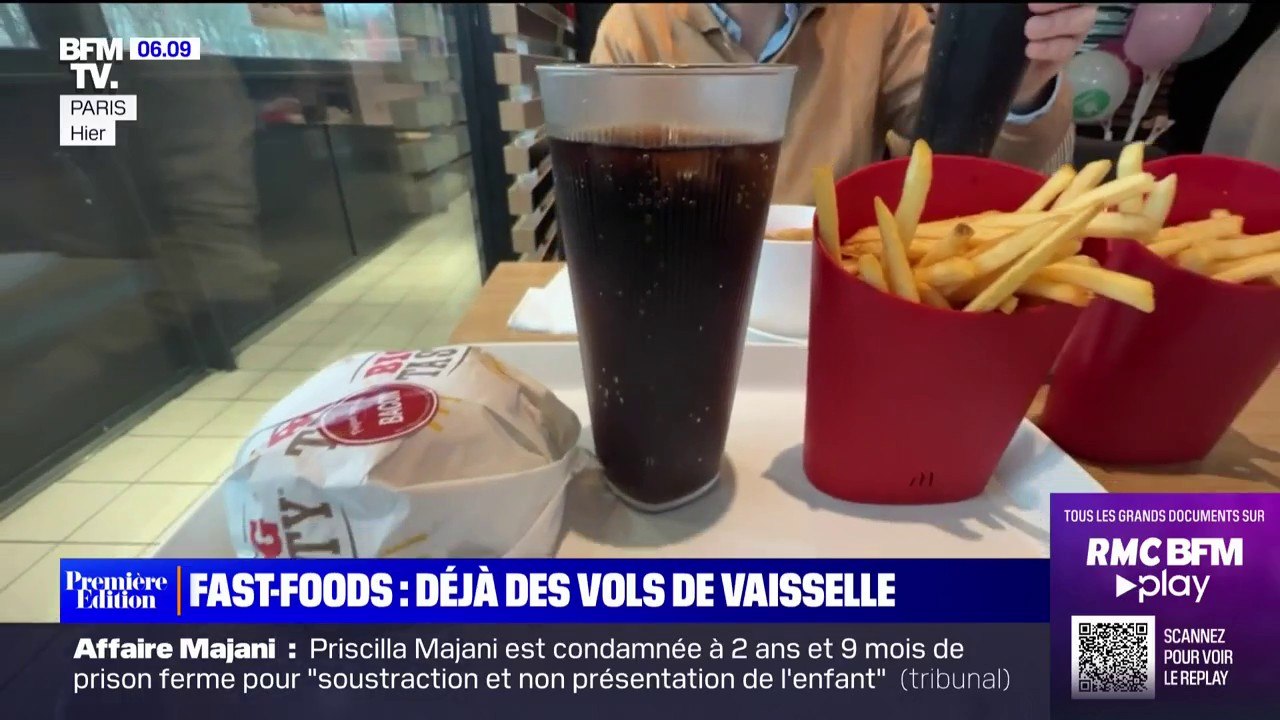 Vaisselle réutilisable: les fast-food constatent déjà des vols - Vidéo  Dailymotion