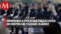 Rinden homenaje a policías abatidos en ataque a penal de Chihuahua