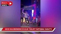 Gece kulübünde evlilik teklifi etti, sahneden iner inmez yaşananlar olay yarattı