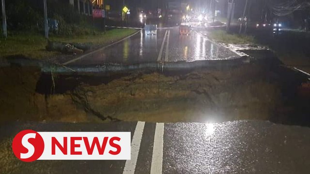 Floods: 14 families evacuated, main road collapses in Ranau