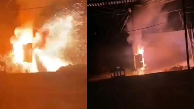 Diyarbakır’da trafodaki patlamalar kamerada