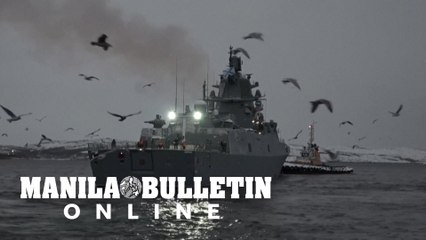 Russian warship Admiral Gorshkov departs on a training mission