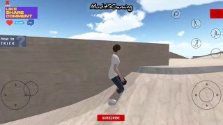 Skateboard stunts and funny moments_ skate space mobile gameplay walkthrough #viral
