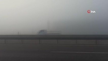 Bursa-İzmir yolunda yoğun sis