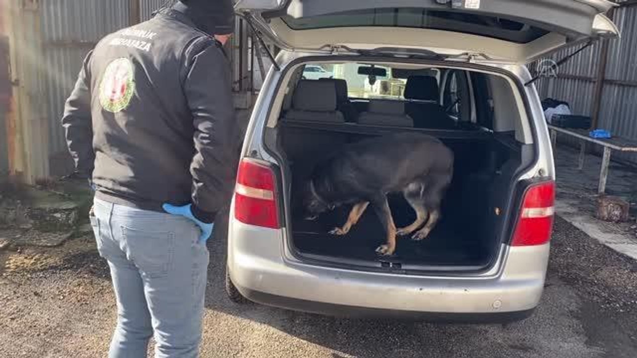 KIRKLARELİ - Dereköy Gümrük Kapısı'nda 70 kilogram esrar ele geçirildi