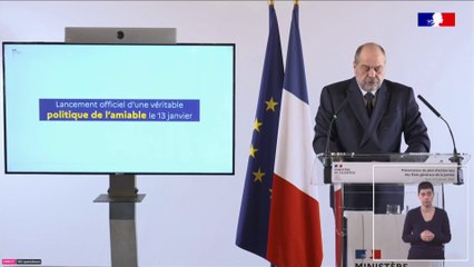 Justice civile "il s'agit de lancer une véritable politique de l'amiable", dixit Eric Dupond-Moretti