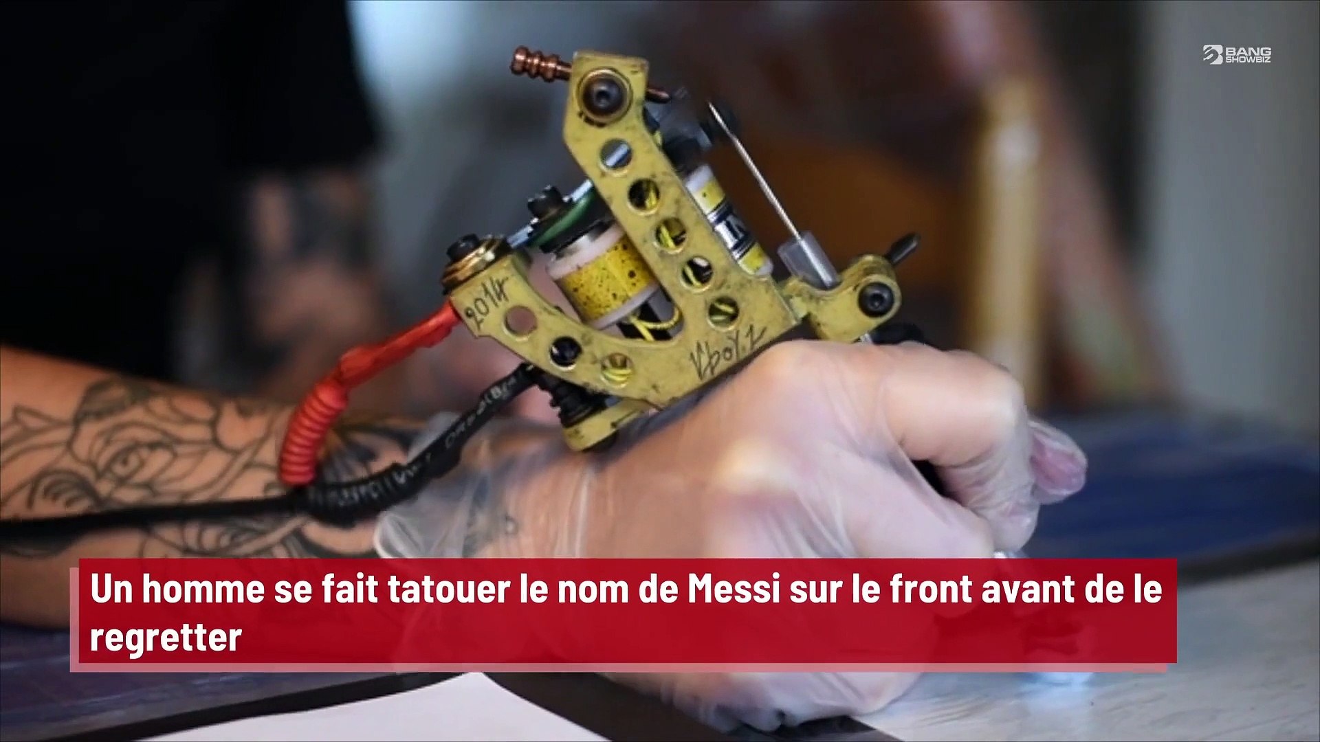 Un homme se fait tatouer le nom de Messi sur le front avant de le regretter  ! - Vidéo Dailymotion