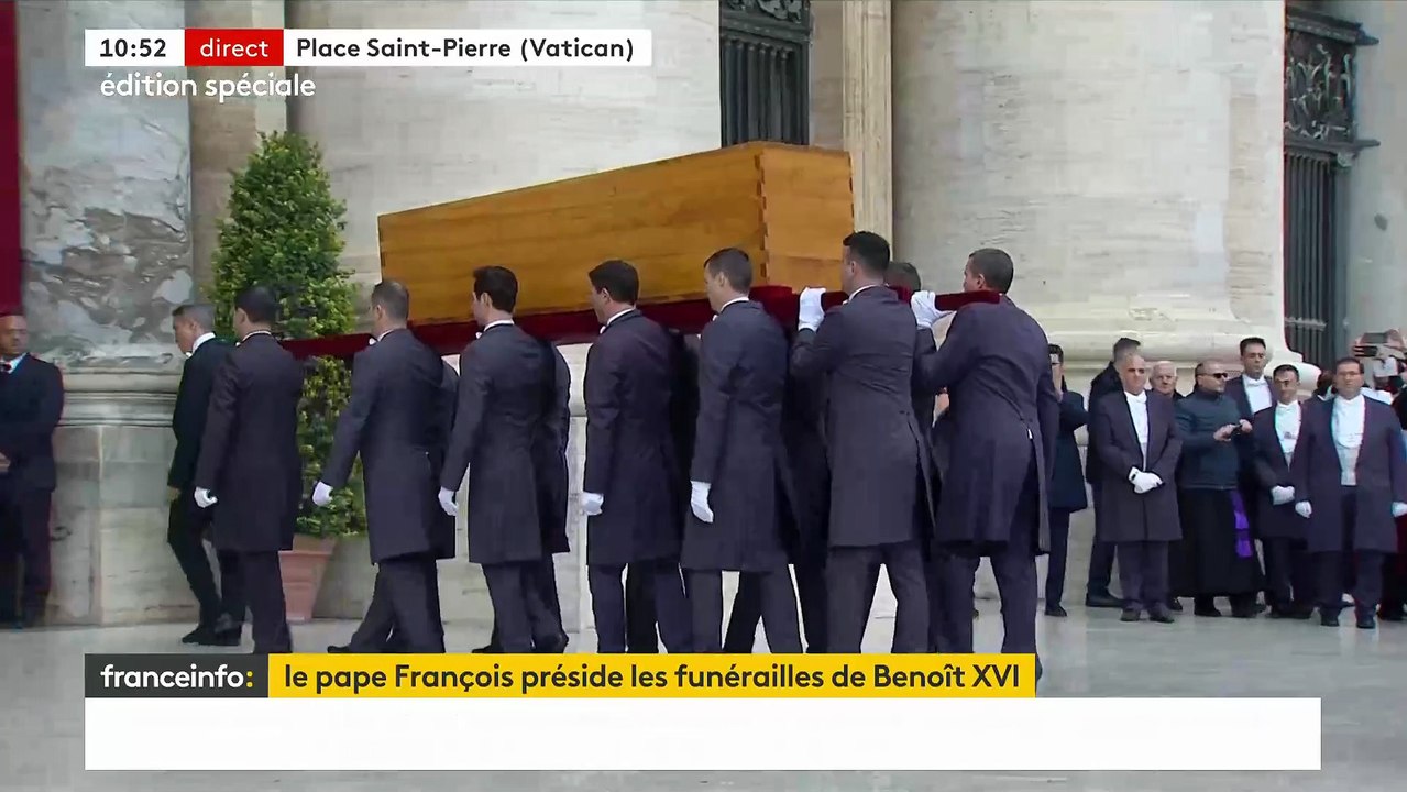 Obsèques ce matin du Pape émérite Benoît XVI: Son cercueil est entré dans la basilique Saint-Pierre pour y être inhumé - VIDEO