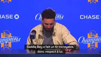 Warriors - Thompson : "Bey a fait un tir incroyable, respect à lui"